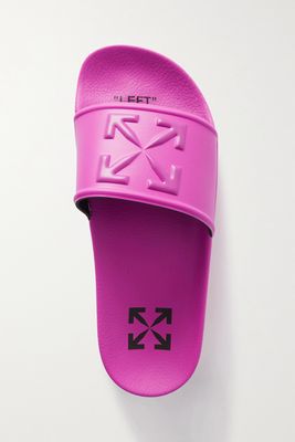 Off-White - Embossed Rubber Slides - Pink