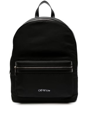Off-White embroidered-logo backpack - Black