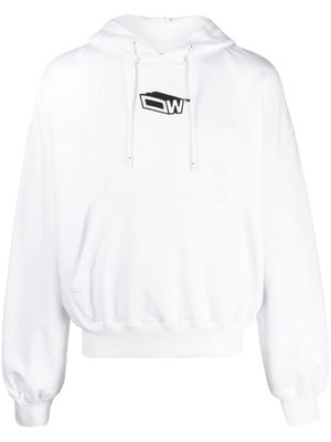 Off-White embroidered-logo cotton hoodie