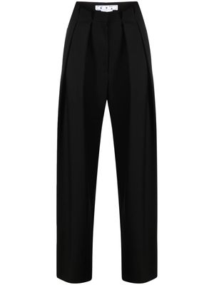 Off-White embroidered-logo tailored trousers - Black
