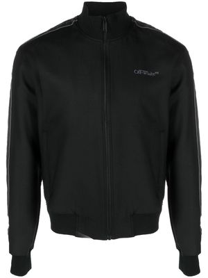 Off-White embroidered-logo track jacket - Black