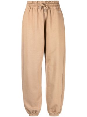 Off-White embroidered-logo track pants - Brown