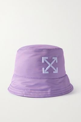 Off-White - Embroidered Shell Bucket Hat - Purple