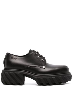 Off-White Exploration leather Derby shoes - BLACK BLACK
