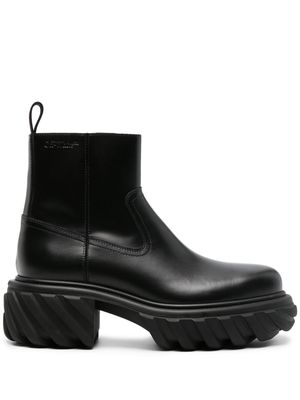 Off-White Exploration Motor leather boots - Black