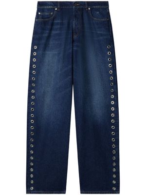 Off-White eyelet loose-fit jeans - Blue