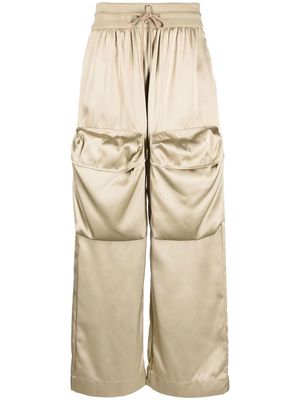 Off-White flap-pocket track pants - Green