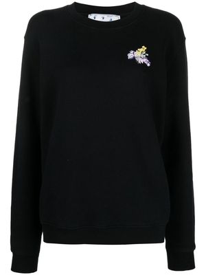 Off-White Floral Arrows crew-neck sweatshirt - Black