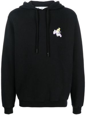 Off-White Floral Arrows-print hoodie - Black