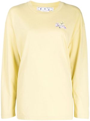 Off-White Flower Arrow organic-cotton sweatshirt - Yellow