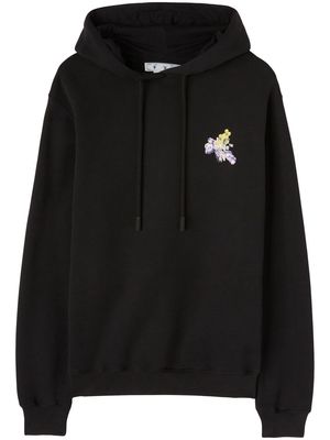 Off-White Flower-embroidered Arrow hoodie - Black