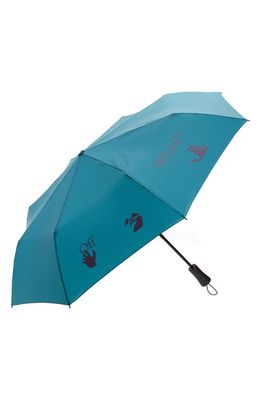 Off-White Foldable Umbrella in Dark Irish Aubergine