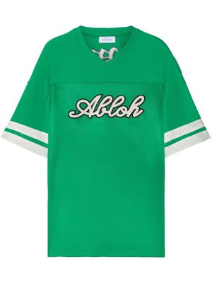 Off-White Football-print mesh T-shirt - Green