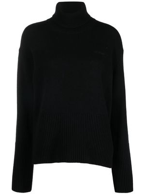Off-White For All logo-embroidered wool jumper - Black