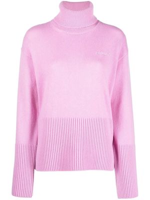 Off-White For All logo-embroidered wool jumper - Pink