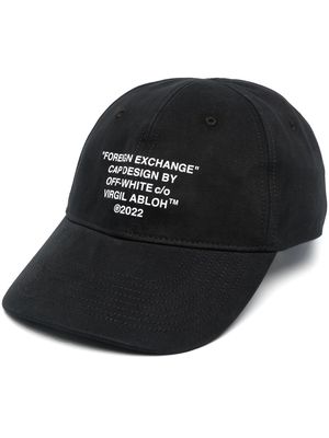 Off-White "Foreign Exchange" baseball cap - Black