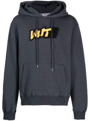 Off-White Graff Wht logo appliqué hoodie - Blue