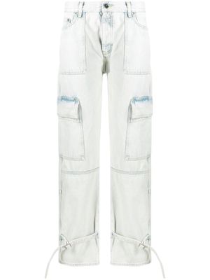 Off-White Graffiti wide-leg jeans - Neutrals