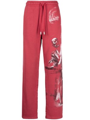 Off-White graphic-print track pants - Red