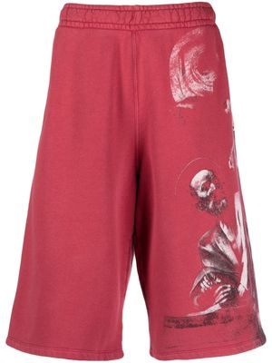 Off-White graphic-print track shorts - Red