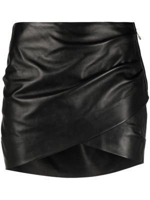 Off-White handle-detail leather skirt - BLACK NO COLOR