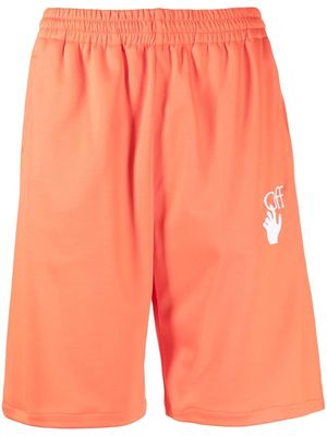 Off-White Hands Off knee-length shorts - Orange