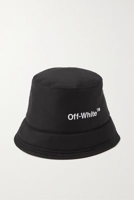 Off-White - Helvetica Embroidered Shell Bucket Hat - Black
