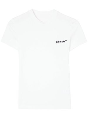 Off-White Helvetica logo-print T-shirt