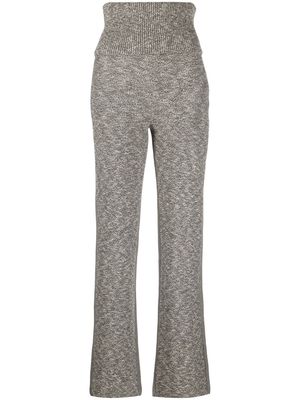 Off-White high-waist marl-knit trousers - Grey
