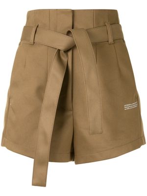Off-White high-waisted belted shorts - KAKI NO COLOR