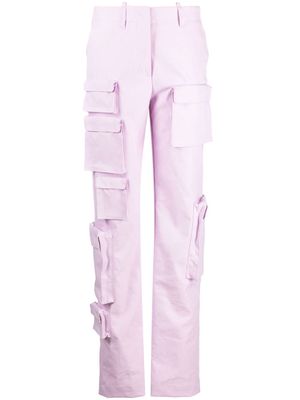 Off-White high-waisted cargo trousers - Purple