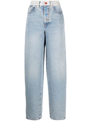 Off-White high-waisted wide-leg jeans - Blue