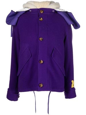 Off-White hooded reversible jacket - Purple