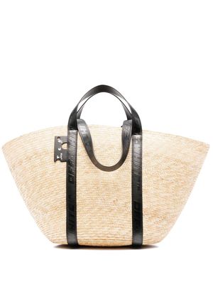 Off-White Industrial-strap beach bag - Neutrals