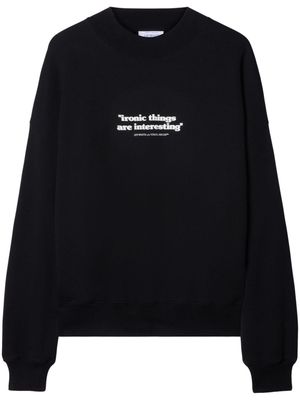 Off-White Ironic quote-print cotton sweatshirt - Black