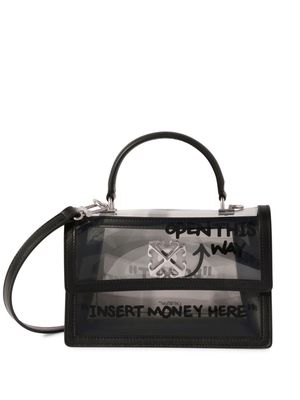 Off-White Jitney 1.4 transparent-design tote bag - Black