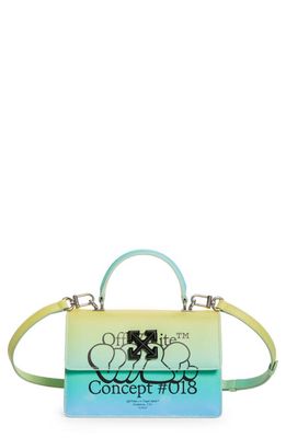 Off-White Jitney Dégradé Leather Top Handle Bag in Light Green