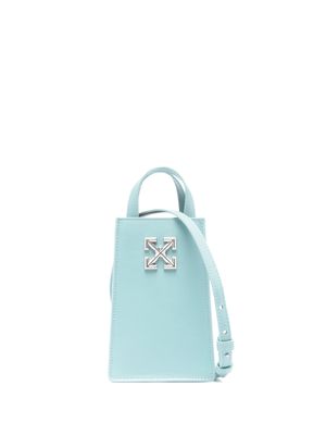 Off-White Jitney leather tote bag - Blue