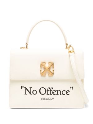 Off-White Jitney leather tote bag - Neutrals