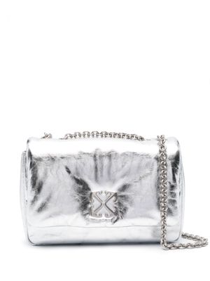 Off-White Jitney Puffer leather shoulder bag - Silver