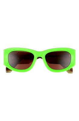 Off-White Joan Rectangular Sunglasses in Green Brown