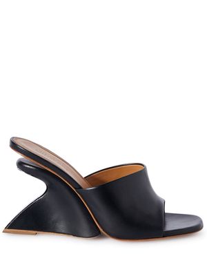 Off-White Jug wedge-heel leather mules - Black