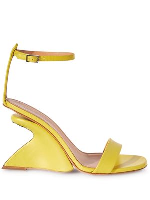 Off-White Jug wedge-heel leather sandals - Green