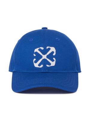 Off-White Kids Arrow-print cotton baseball cap - Blue