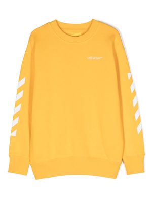 Off-White Kids Arrow-print cotton sweatshirt - Yellow