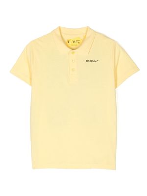 Off-White Kids arrow-print polo shirt - Yellow