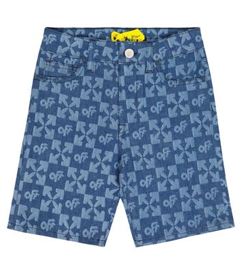 Off-White Kids Arrows denim Bermuda shorts