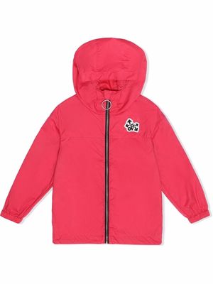 Off-White Kids Arrows logo raincoat - Pink