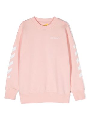 Off-White Kids Arrows motif cotton sweatshirt - Pink