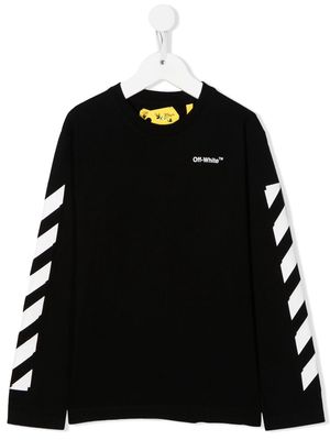 Off-White Kids Arrows-motif long-sleeved jumper - Black